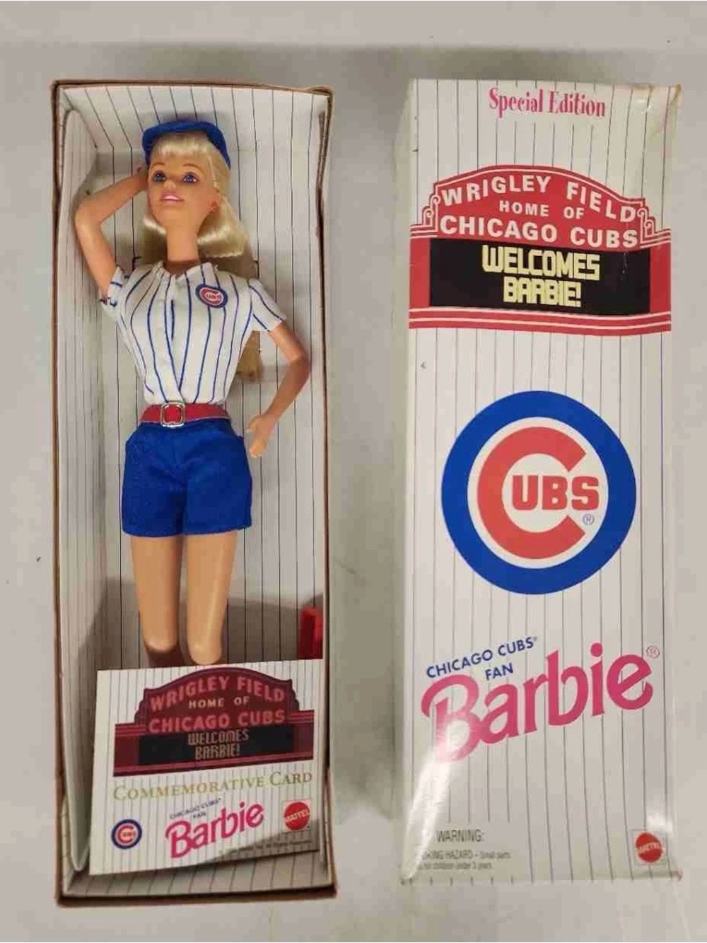 1999 MLB Special Edition Chicago Cubs
"Barbie Day" Barbie Doll, plus game ticket
